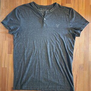 American Eagle Outfitters Medium Grey Heathered Henley